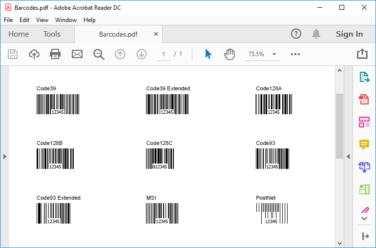 Barcodes with HotPDF Delphi Component